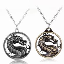 Animal Dragon Sculpture Pendant Necklace Men's Necklace Fashion Metal Sliding Round Necklace Pendant Accessories Party Jewelry 2024 - buy cheap