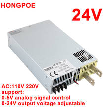 Fuente de alimentación de 24V, AC-DC de Control de señal analógica de 24V, 0-5V, potencia ajustable de 0-24V, fuente de alimentación de transformador de 24VDC 2024 - compra barato