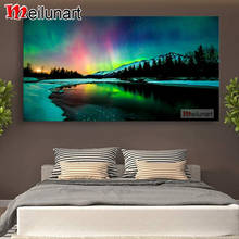 Northern lights lake scenery diy 5d diamond painting large size full square round diamond embroidery sale home decoration AS0778 2024 - buy cheap