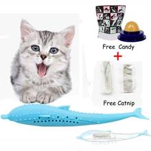 Cat Fish Shape Toys With Catnip Soft Pet Toothbrush Teddy Dog Brush Bad Breath Tartar Teeth Tool Dog Cat Cleaning Supplies 2024 - buy cheap