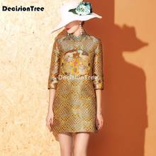 2022 chinese dress vintage chinese traditional embroidery qipao dress for women traditional chinese bride wedding dress 2024 - buy cheap