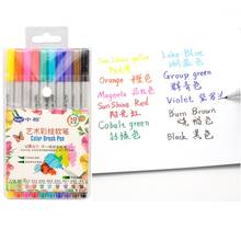 10pcs Color Brush Pens Set 0.5-3.0mm Flexible Soft Tip Marker for Drawing Lettering Calligraphy Painting Liner Art Supplies F576 2024 - buy cheap