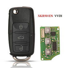 Kutery-llave de coche inteligente XKB501EN VVDI, versión en inglés, Control remoto Universal, 3 botones, para VW B5 Style Xhorse Series 2024 - compra barato