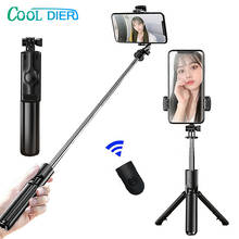COOL DIER wireless Bluetooth selfie stick expandable monopod mini tripod with Wireless Button Shutter For iOS/Android 2024 - buy cheap