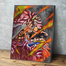 Wall Artwork Modular One Piece Japan Anime Paintings Fight Luffy Pictures Hd Prints Home Poster Canvas Living Room Decoration 2024 - buy cheap