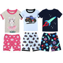 Pijamas de verão para crianças, traje para meninos, roupas de dormir, bebê menino, camisetas de baixo, roupas esportivas para casa 2024 - compre barato