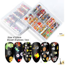 10pcs/Set  Christmas Halloween transfer nail art stickers decals nails decorations manicure tools Nail star sticker 2024 - buy cheap
