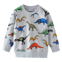 Funnygame-moletom infantil para meninos e meninas, blusa de outono e primavera para crianças, com dinossauros 2024 - compre barato