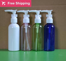 free shipping100ml 30pcs/lot PET bottle with PP screw cap Clear Plastic  Pump Refillable Bottles for Emulsion Shampoo Empty Pump 2024 - buy cheap