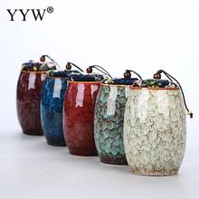 Garrafa de embalagem de cerâmica para chá, com tampa, pote de chá, pote de cerâmica, organizador de chá, selo à prova de amortecimento 2024 - compre barato