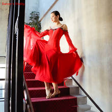 Mulheres Waltz Vestido do Desgaste da Dança de Salão Padrão Vestido Ballroom latina Vestido da Dança Moderna Trajes de Dança flamenco Vestido 2024 - compre barato