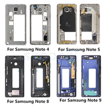 Carcaça de moldura para samsung galaxy, 2 peças, moldura intermediária, para note 4, n910 note 5 n920 note 8 n950 note 9 n960, placa intermediária, cobertura para chassi 2024 - compre barato