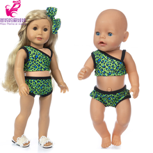 17 inch Baby Doll swim bikini with bow 18 Inch american og girl Doll clothes swimming wears 2024 - buy cheap