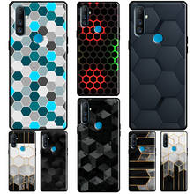 Hexagones de carbón para OPPO Realme C3 C11 C15 C21 GT Q3 8 7 6 Pro, funda para OnePlus 9 8 Pro Nord 7T 8T, cubierta 2024 - compra barato