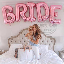 Balões laminados de alumínio em ouro rosado, balão em letras para decoração de casamento, chá de bebê, festa de dia dos namorados, noiva, materiais de decoração 2024 - compre barato