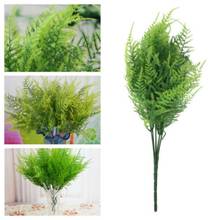 7 Stem Artificial  Leaf Plant Pretty Fake Lifelike Plastic Wedding  Decoration Asparagus Fern Grass Plastic 2024 - buy cheap
