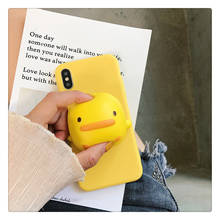 3D Yellow Duck Phone Case For Samsung Galaxy A6 A7 A8 Plus A9 2018 J2 J3 J4 Core J5 Pro J6 J7 Prime J8 2018 Soft TPU Toy Cover 2024 - buy cheap