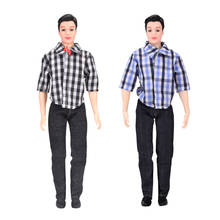 1PC Ken Boy Doll With Clothes Suit DIY Toys For Children Dolls With Casual Wear Plaid Jacket Pant Outfit Joints Doll 2024 - buy cheap