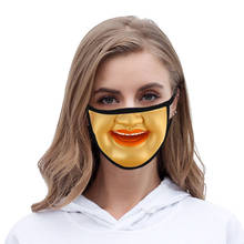 Mascarilla Lavable a prueba de polvo con estampado de sonrisa, máscara con filtro para exteriores, Halloween, tela facial, nueva 2024 - compra barato