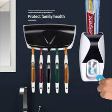 Dispensador automático de pasta de dientes familiar, soporte para cepillo de dientes Set de accesorios de baño, estante de montaje en pared, exprimidores de dentífrico de baño 2024 - compra barato