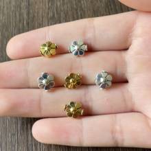 JunKang  Alloy Flower Perforated Bead Connector Jewelry Making DIY Handmade Bracelet Necklace Earring Accessories 2024 - buy cheap