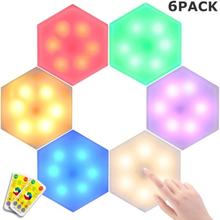 Sensor de toque regulável led sob a luz do armário lâmpada parede roupeiro escadas armário cozinha luzes da noite rgbw + controle remoto