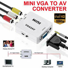HFES VGA to AV Mini Converter Scaler Adapter Support 1080P VGA2AV Converter PC to TV HD Computer to TV 2024 - buy cheap