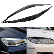 Cejas de fibra de carbono para faros de coche, embellecedor de párpados para BMW E71 X6 2008-2014, 2 unidades 2024 - compra barato