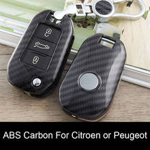 Funda de fibra de carbono ABS para llave de coche, carcasa para Citroen C4, C5 CACTUS, C3, C6, C8, Picasso, Xsara, Peugeot 3008, 308, RCZ 508 2024 - compra barato