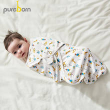 Пуховое одеяло на молнии для новорожденных, хлопковое детское одеяло унисекс, спальный мешок с рисунком животных, большой размер 2024 - купить недорого