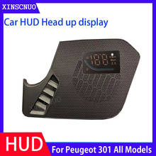 HUD-Pantalla de conducción segura para coche, proyector de velocímetro OBD2, para Peugeot 301, todos los modelos 2024 - compra barato