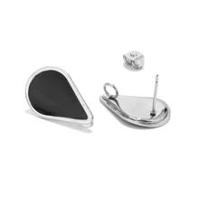 6pcs Gold Teardrop Ear Posts 14x22mm Stainless Steel Geometric Waterdrop Stud Earring Components with Loop 2024 - buy cheap
