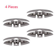 4PCS Stainless Steel Cleat Marine Hardware Foldable Boat Cleats Folding Deck Mooring Cleat Boat Accessories Parts  Folding Pull 2024 - buy cheap