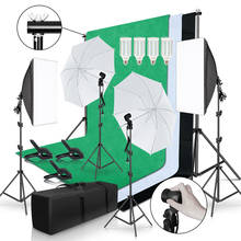 SH-Kit de iluminación para estudio fotográfico, marco de fondo de 2x3M con 3 piezas, Softbox para fotografía, reflector, paraguas, trípode 2024 - compra barato