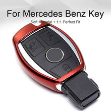 TPU Key Case Cover For Mercedes Benz W203 W210 W211 W124 W204 W205 CLK B C E S Class SLK Car Accessories Key Protector Fob Shell 2024 - buy cheap