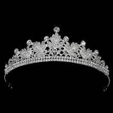 Tiaras y corona HADIYANA, diadema sencilla con forma de flor, Accesorios para el cabello de boda, BCY8927 diamantes de imitación, Accesorios para el cabello 2024 - compra barato