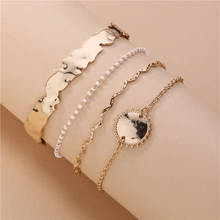 Women Fashion Jewelry Fall Winter Chic Style Simple Stacked Metal Cuff Bangle Bracelets Set 2024 - buy cheap