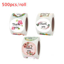 500pcs/roll Wedding Thank You Stickers Handmade Sticker Circle Stationery thank you for your order Gift Wedding Seal Labels 2024 - buy cheap