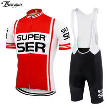 Retro Classic Men's Cycling Jersey Set Short-sleeve Red MTB Road Bike Clothing Ciclismo Maillot High Quality Shorts Gel Pad 2024 - buy cheap