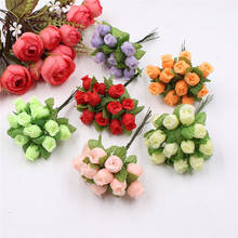 Mini Artificial Flowers Rose Wedding Decoration Bouquet Rose Fake Flowers Christmas Table Home Decor Fake Plants Craft DIY Gifts 2024 - buy cheap