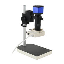 5.0mp 1080p hdmi microscópio de vídeo câmera u disco de armazenamento gravador de vídeo + 100x zoom c-montagem lente + 56 luz led para solda pcb 2024 - compre barato