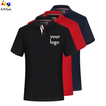 Summer shirt customization/design logo short sleeve Polo printed logo men and women casual work team advertising top 2024 - buy cheap