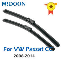 Midoon lâminas de limpador para vw passat cc ajuste botão braços 2008 2009 2010 2011 2012 2013 2014 2024 - compre barato