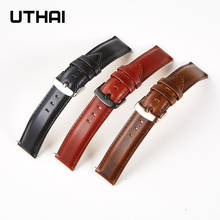 UTHAI Watchbands 22mm watch band leather watch strap Quick release spring bar 20mm watch strap Samsung galaxy watch 42MM 2024 - buy cheap