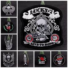 Nicediy remendo caveira coração faca diy bordado a ferro em roupas remendo punk em roupas rock apliques de emblemas 2024 - compre barato