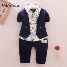 BibiCola boys spring autumn clothes sets fashion formal suits cotton print gentleman suits bebe boys brand tracksuit clothing 2024 - buy cheap