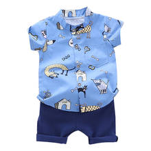 Toddler Baby Boys Girls Clothes Sets For Summer Boys Clothing Outfits Suit Cartoon Dog T Shirt +Shorts Pants 2024 - buy cheap