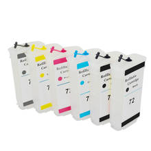 Cartucho de tinta recargable de 6 colores con Chip, Compatible con HP72 72 para HP DesignJet T610 T770 T790T1100 T1120 T1200 T1300 T2300 2024 - compra barato