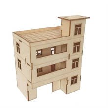 Handmade High-rise Wooden Villa Desktop Sand Table Home Building Model Assembled House Multi-style Diy Interior 2024 - buy cheap