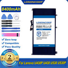 Losoncoer-bateria tridimensional 100% mah para laptop, original, lenovo ideapad, u430p, touch, u430, u430p, u530, u530p 2024 - compre barato